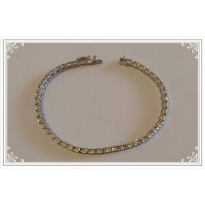 Gorgeous 12 Ct. Oval Cut Canary Sim Diamond Tennis Bracelet~925 Sterling Silver